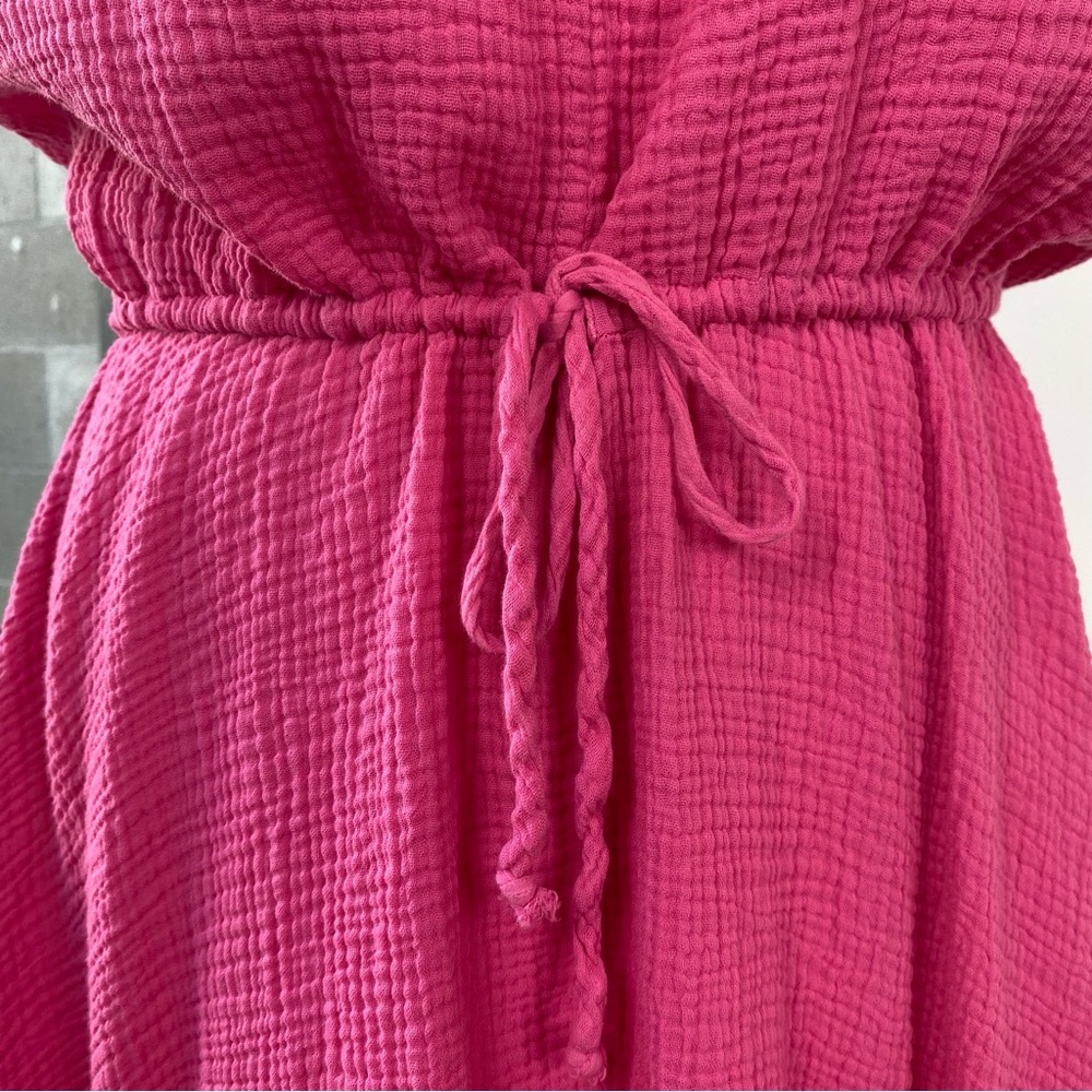 Sundry NWOT Handkerchief Hem Gauze Coverup Dress in Pink, Size M - Picture 7 of 8